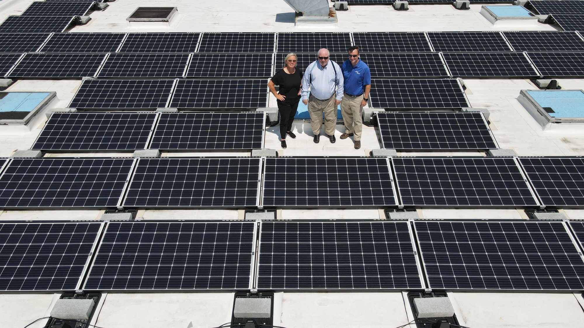 Sherri, JD IV, and Dudley Miles on Solar Roof